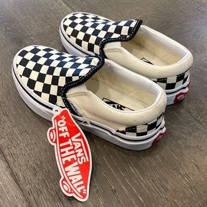 Vans checkerboard toddler boys or girls 11 new with tags slip on